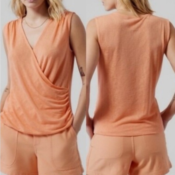 Athleta Breezy Wrap Tank Top Modal Blend Sleeveless Relaxed Fit - Picture 1 of 5
